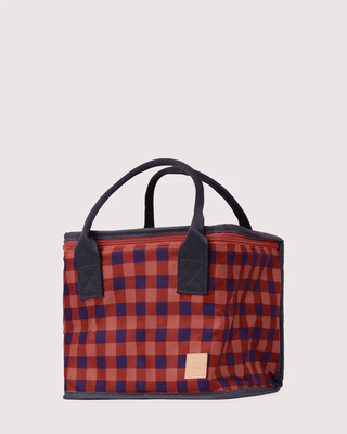 Somewhere Co Lunch Bag - Chestnut | Pink Poppies