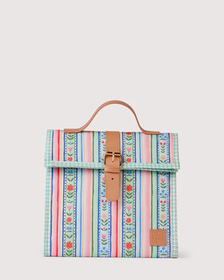 Somewhere Co Lunch Satchel - Buttercup | Pink Poppies