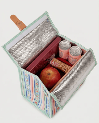 Somewhere Co Lunch Satchel - Buttercup | Pink Poppies