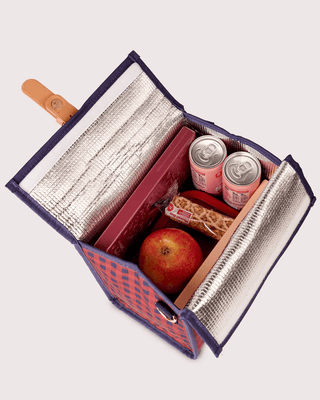 Somewhere Co Lunch Satchel - Chestnut | Pink Poppies