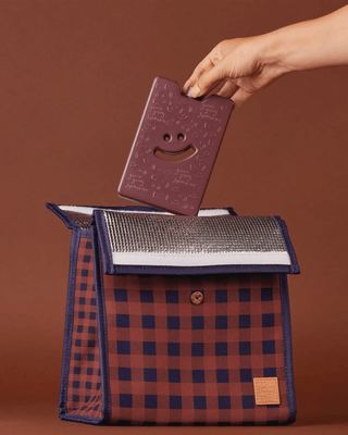 Somewhere Co Lunch Satchel - Chestnut | Pink Poppies