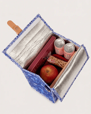 Somewhere Co Lunch Satchel - Foxwood | Pink Poppies