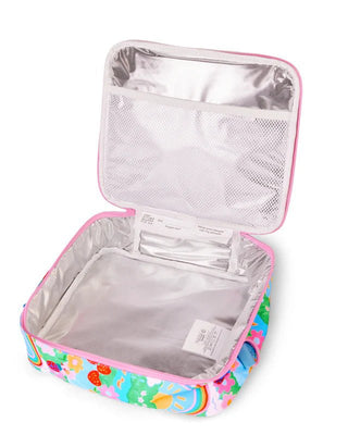 Somewhere Co Mini Lunch Case - Rainbow Garden | Pink Poppies