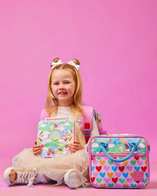 Somewhere Co Mini Lunch Case - Rainbow Garden | Pink Poppies