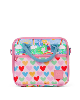 Somewhere Co Mini Lunch Case - Rainbow Garden | Pink Poppies