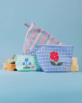 Somewhere Co Pouch Trio - Buttercup | Pink Poppies