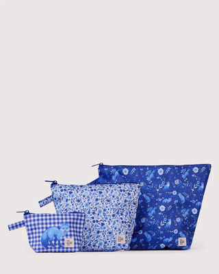 Somewhere Co Pouch Trio - Foxwood | Pink Poppies