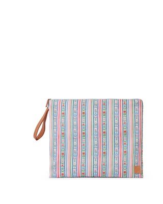 Somewhere Co Wet Bag Lge - Buttercup | Pink Poppies