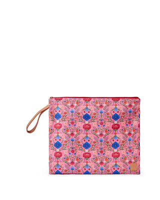 Somewhere Co Wet Bag Lge - Fable | Pink Poppies