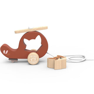 Speedy Monkey Pull Along Helicopter | Pink Poppies