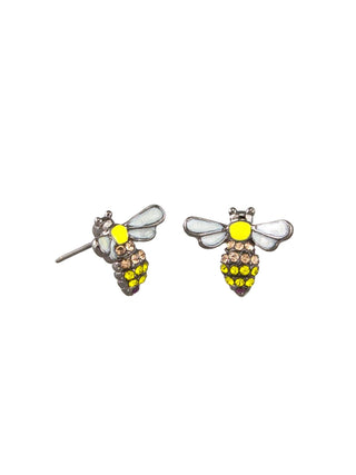 Tigertree Earrings Busy Bees - Yellow | Pink Poppies