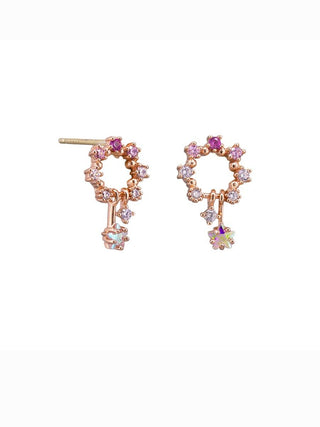 Tigertree Earrings Fallen Stars Rose Gold Crystal | Pink Poppies