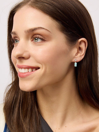 Tigertree Earrings Pacific Opal Drop - Silver