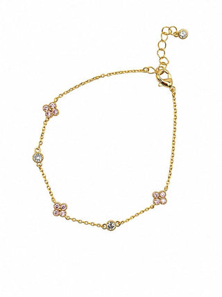 Tigertree Felice Bracelet - Gold Pink Crystal