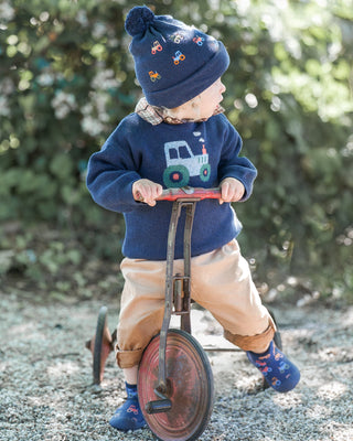 Toshi Beanie Mystical - Tiny Tractors | Pink Poppies