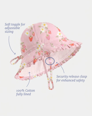 Toshi Bell Hat Arcadia - Strawberry Fields Blossom [sz:baby Hat Xs Up To 8 Month]