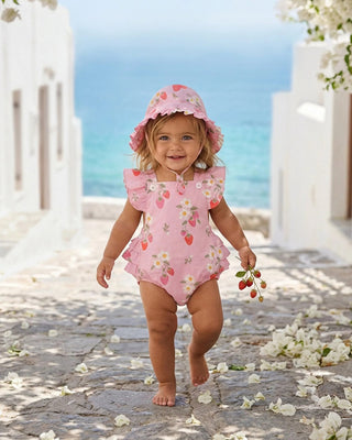 Toshi Bell Hat Arcadia - Strawberry Fields Blossom [sz:baby Hat Xs Up To 8 Month]