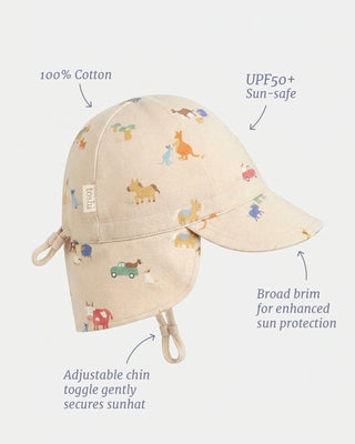 Toshi Flap Cap Arcadia - Station Hands [sz:baby Hat Xs Up To 8 Month]