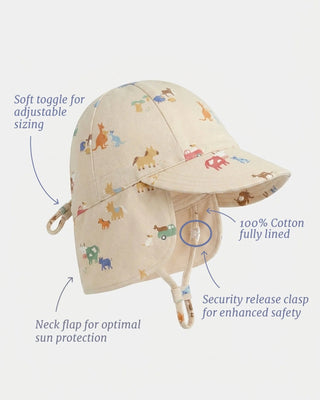 Toshi Flap Cap Arcadia - Station Hands [sz:baby Hat Xs Up To 8 Month]