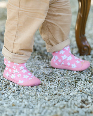 Toshi Gumbooties Neoprene Mystical - Rosie Posie | Pink Poppies
