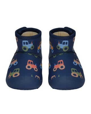 Toshi Gumbooties Neoprene Mystical - Tiny Tractors | Pink Poppies