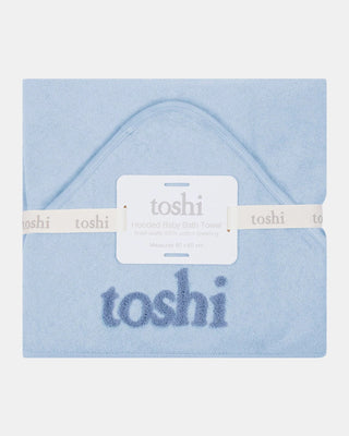Toshi Hooded Baby Bath Towel Yummy - Bluebell
