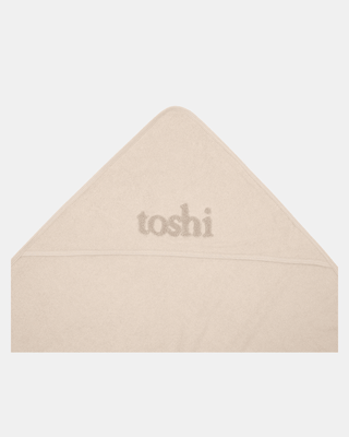 Toshi Hooded Baby Bath Towel Yummy - Oat | Pink Poppies