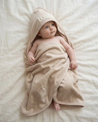 Toshi Hooded Baby Bath Towel Yummy - Oatmeal