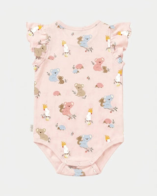 Toshi Onesie S/s Frill Arcadia - Gumnut Babies Blossom [sz:baby 000]