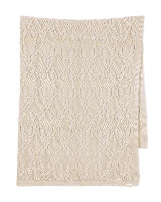 Toshi Organic Blanket Bowie - Oatmeal | Pink Poppies