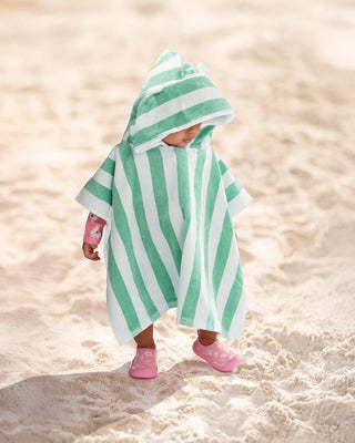 Toshi Towel Hooded Beachcomber - Seagrass | Pink Poppies