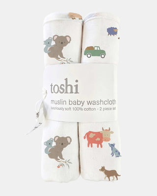 Toshi Washcloth Muslin 2pc - Arcadia Station Hands