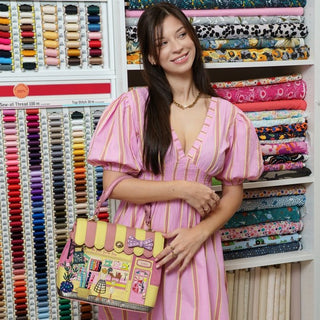 Vendula Sewing Shop - Raspberry Edition Shoulder Grace Bag | Pink Poppies