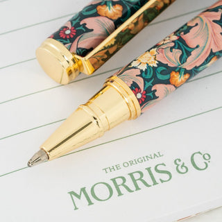 William Morris Botanical Boxed Ballpoint Pen – Pink & Green