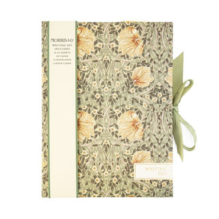 William Morris Floral Writing Set – Sage & Apricot

