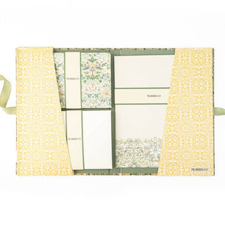 William Morris Floral Writing Set – Sage & Apricot

