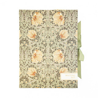 William Morris Floral Writing Set – Sage & Apricot

