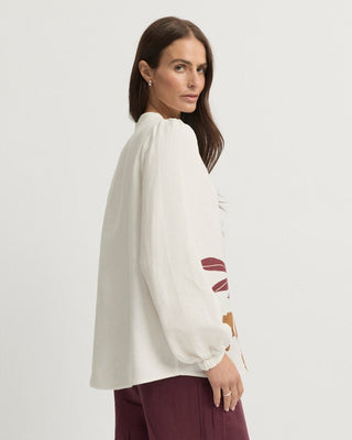 Yarra Trail Botanical Blouse | Pink Poppies