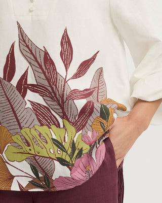 Yarra Trail Botanical Blouse | Pink Poppies