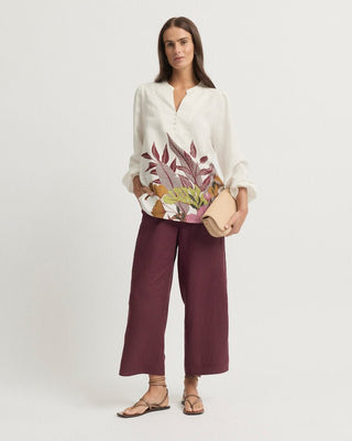 Yarra Trail Botanical Blouse | Pink Poppies