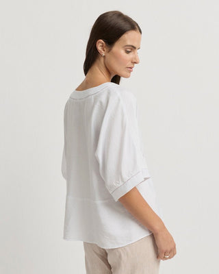 Yarra Trail Kobus Blouse - White [sz:size 12]