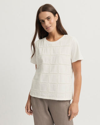 Yarra Trail Lacet Tee - Ecru [sz:xxs]