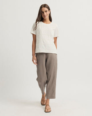 Yarra Trail Lacet Tee - Ecru [sz:xxs]