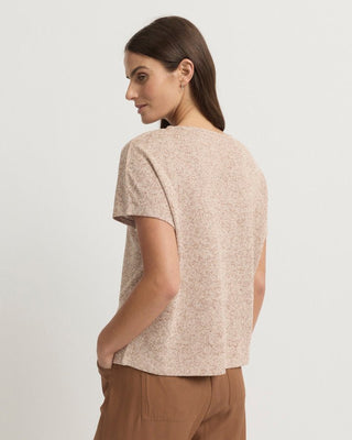 Yarra Trail Lona Tee - Clay Ecru | Pink Poppies