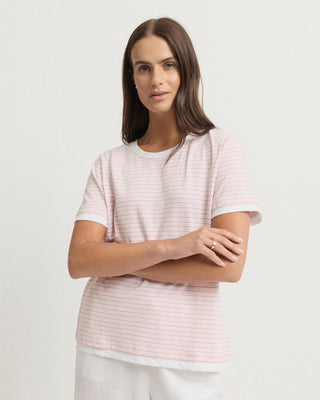 Yarra Trail Marais Tee - Shell Stripe [sz:small]