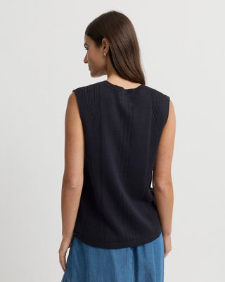 Yarra Trail Symmetry Knit - Navy [sz:small]