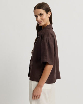 Yarra Trail Tirari Essence Shirt - Coco [sz:size 12]
