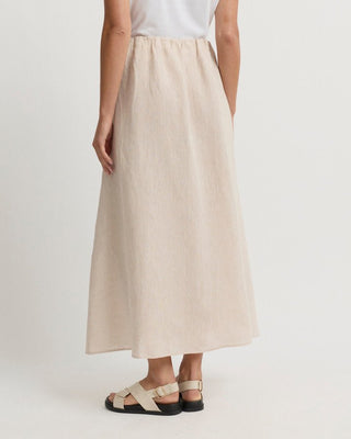 Yarra Trail Tirari Pintuck Skirt - Pebble [sz:size 12]