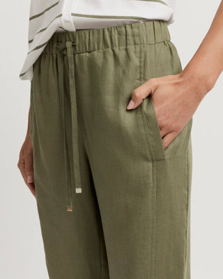 Yarra Trail Tirari Slim Pant - Moss | Pink Poppies
