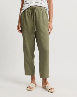 Yarra Trail Tirari Slim Pant - Moss | Pink Poppies